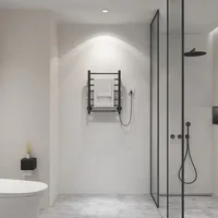 2025 หลอดรูปร่าง 220V ไฟฟ้าเครื่องทําความร้อนชั้นวางผ้าเช็ดตัวอัจฉริยะสแตนเลสคาร์บอนไฟเบอร์ชั้นวางแห้งเหมาะสําหรับห้องน้ํา 6