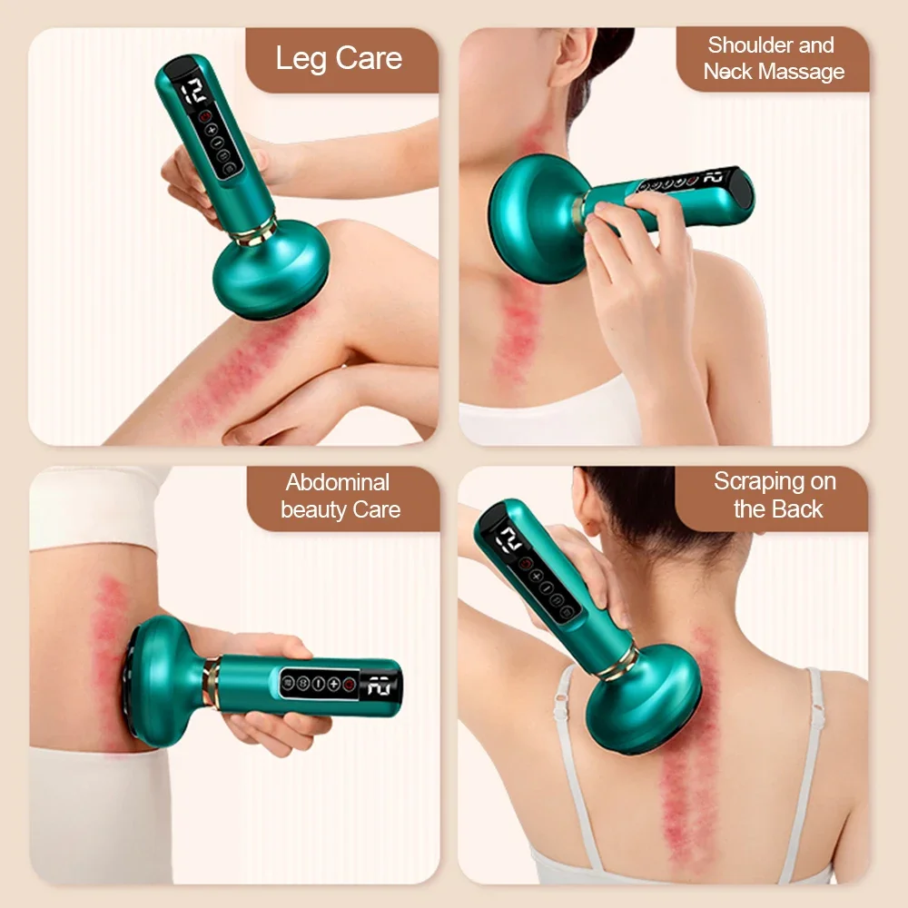 Anti Cellulite Infrared Cupping Massage Vacuum Cans Fat Burner Guasha Heating Scraping Massage Body Back Shoulder Slimming