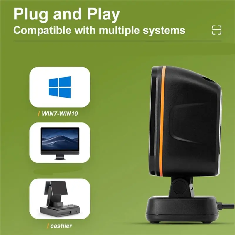 ABRJ-USB 2D 바코드 스캐너 Gobal Exposure 데스크탑 플랫 핸즈프리 고성능 스캐닝 플랫폼 1D 2D QR 코드 리더