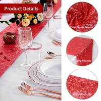 Sequined table Glitter Sequined dining table decoration  Halloween Party Wedding Christmas banquet Table Sparkling Decorations 2
