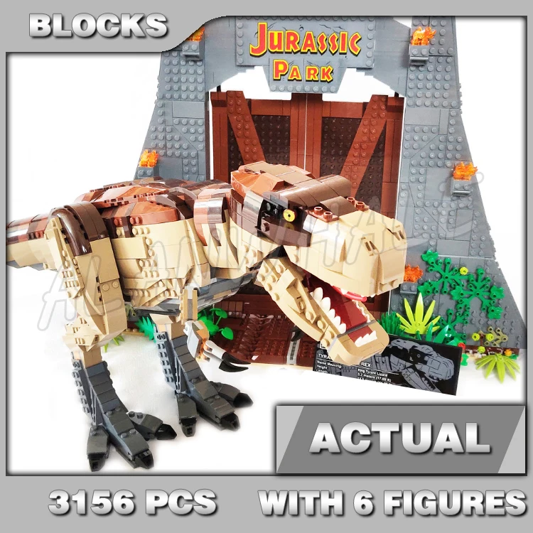 

3156pcs Dinosaur Gate Dino Rampage Trigger-activated Door Tyrannosaurus 11338 Building Blocks Toys Compatible With Model