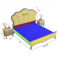 Organisateur de lit Queen Size Crème Deluxe pour Chambre à Coucher, Style Princesse Filles, Accessoires de Maison 6