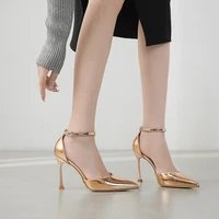 2025 New Summer Sandals Women Patent Leather High Heels Women Sandals Fashion Pointed Toe Women Pumps Shioes - Image 3