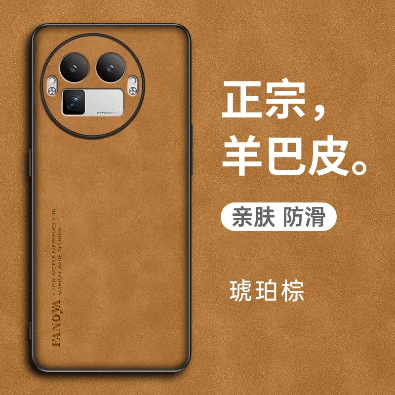 Luxury Skinsheep Leather Shockproof Silicone Bumper Matte Case with Camera Protection