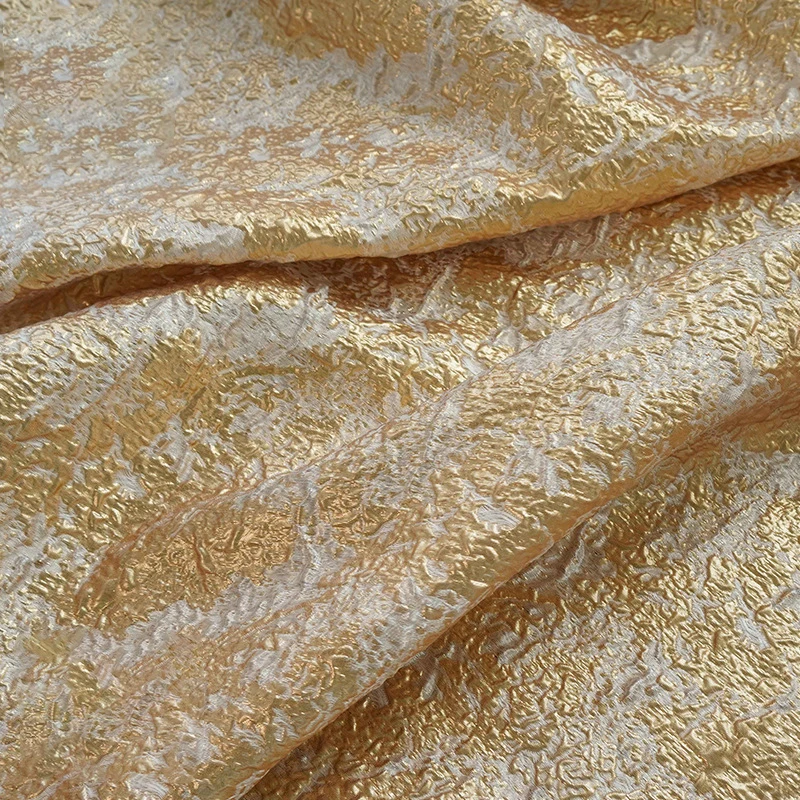 Gold Silk Pleated Jacquard Brocade Fabric Women's Dress Bag Decorative  Sewing Fabric 45cmx150cm - AliExpress 15