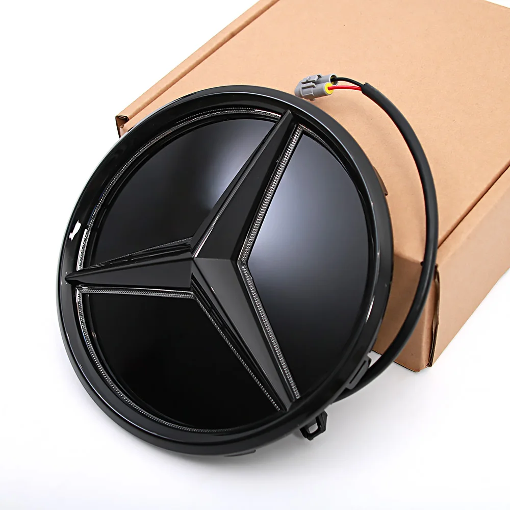 Chrome Black OE Style Emblems For Mercedes Benz B C GLK W245 W204 X204 High Quality ABS Front Grill Illuminated Star Emblem Logo 6