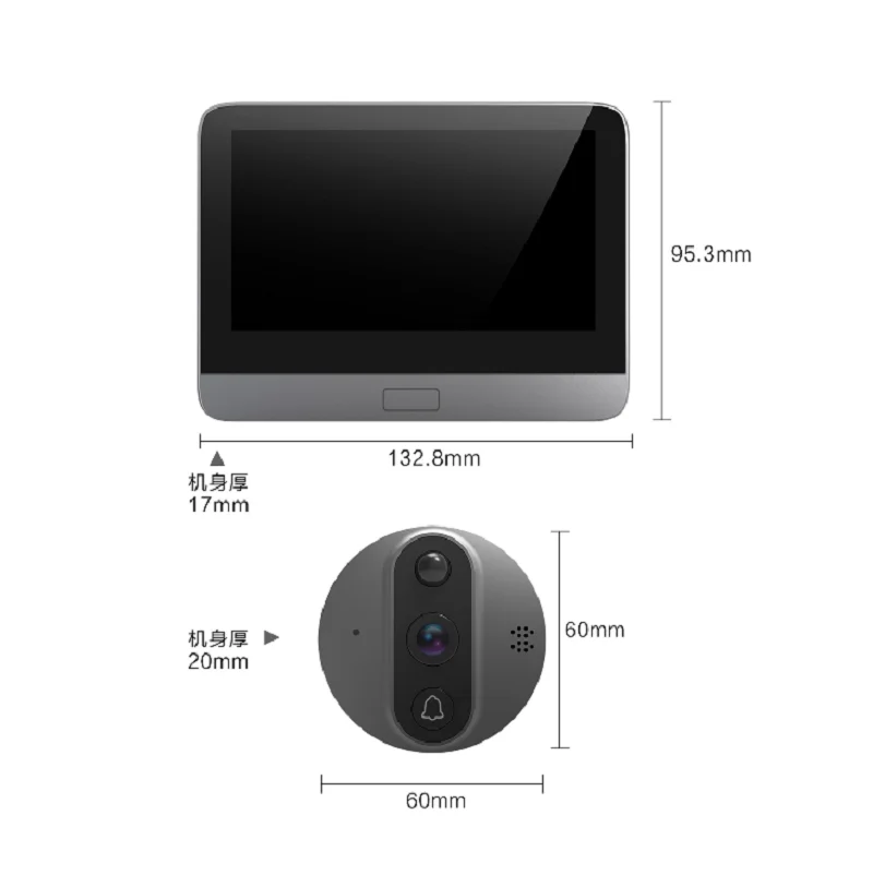 Tuya Smart Video campanello spioncino telecamera Viewer sicurezza domestica Audio bidirezionale 1080 HD visione notturna WiFi campanello Monitor