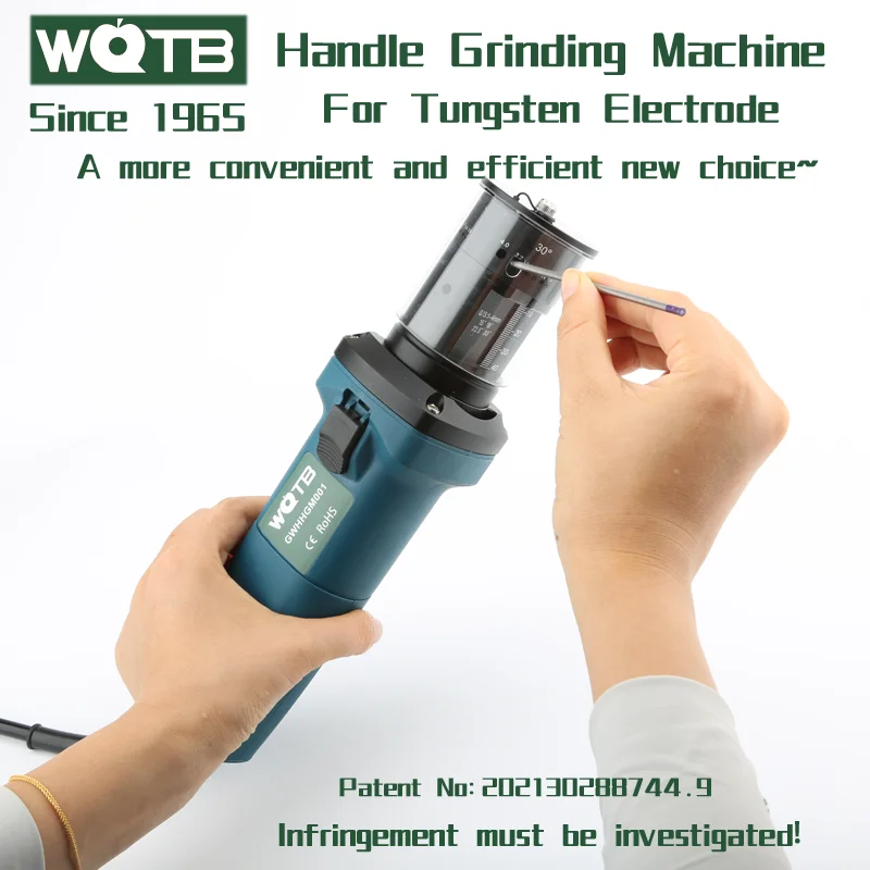 Handheld Tungsten Electrode Sharpener Dustproof Grinding Machine Portable  Tungsten Grinder for Electrode size 1.0-4.0 220V