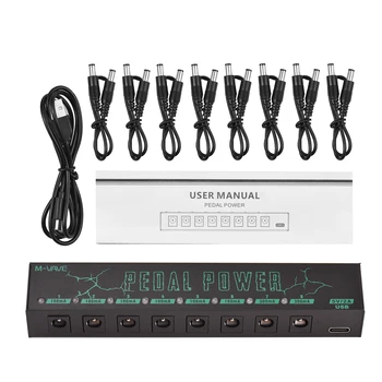M-VAVE PEDAL POWER Guitar Pedal Power Guitar Effector Power Supply 8 Isolated DC Output