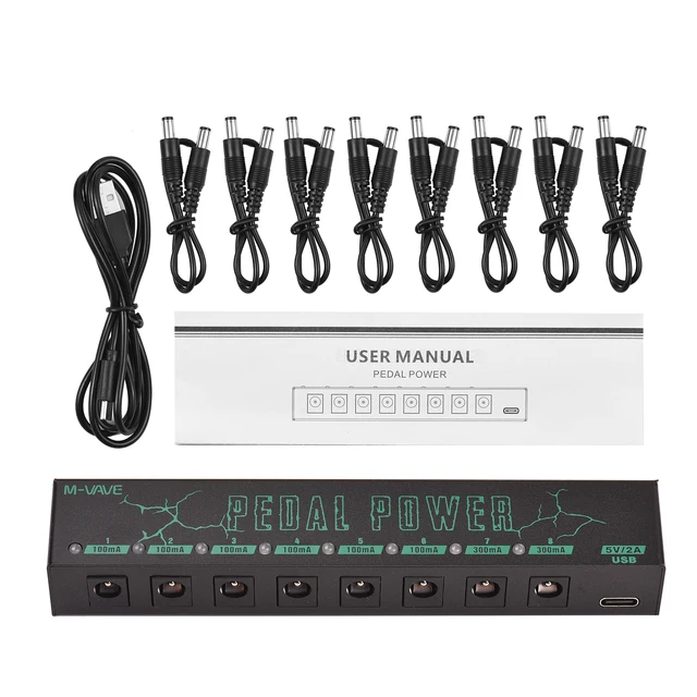 M-VAVE PEDAL POWER Guitar Pedal Power Guitar Effector Power Supply 8 Isolated DC Output