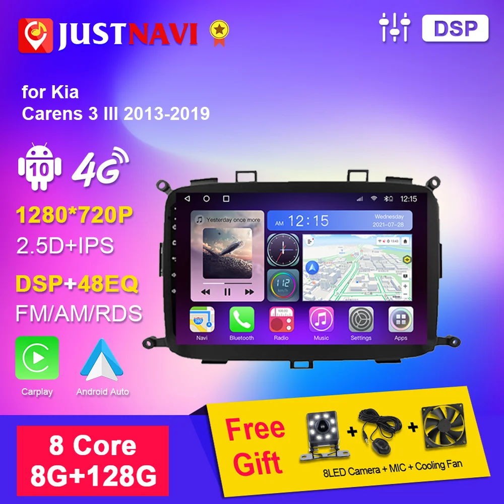 

JUSTNAVI 9 Inch Android Player For Kia Carens 2012-2017 2din Radio Gps Navigation 2din IPS Auto Carplay Multimedia Stereo Video