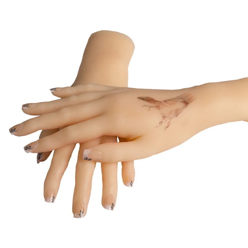 

Silicone Practice Hand Model Nail Art Training Tool Female Manicure Mannequin Hand For Painting Photograph Jewelry Display