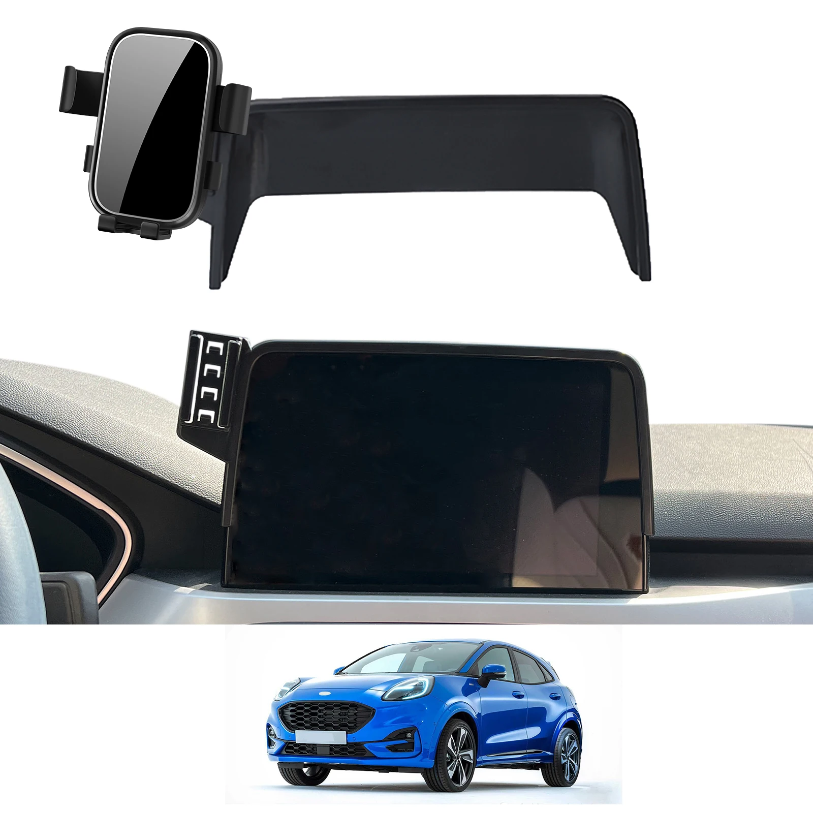 차량용 휴대폰 거치대, 포드 푸마 ST 2019  2022 티타늄 ST-Line X (8in) GPS 브래킷, 내비게이션 스탠드, 자동차 액세서리