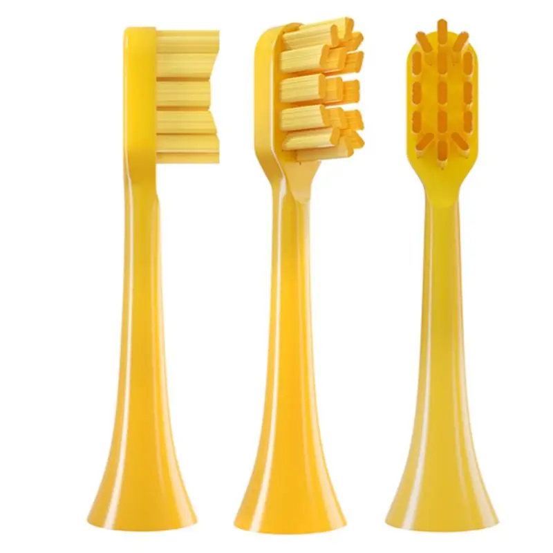 (ABUB) 4개 다른 색상의 칫솔 헤드 부드러운 강모 전동 교체용