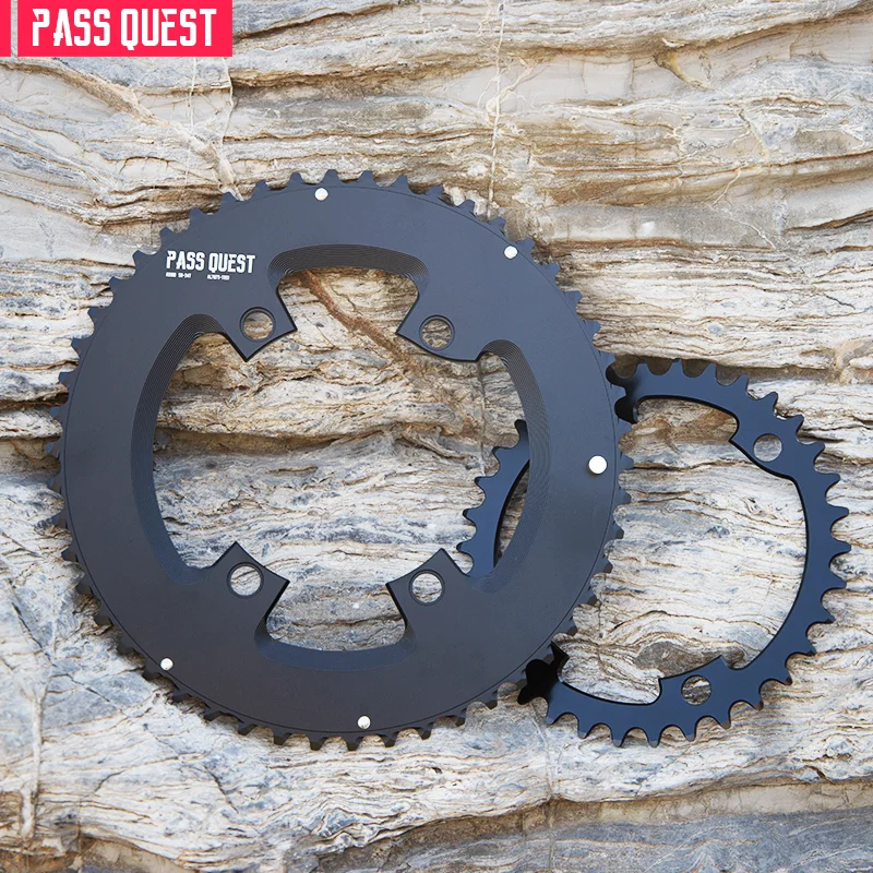 Pass Quest Corona 110Bcd 2X Pignone Per Dura Ace R9100 Guarnitura 11-12 Velocità Bici Da Strada Aero Corona 50-34T 52-36T 53-39T
