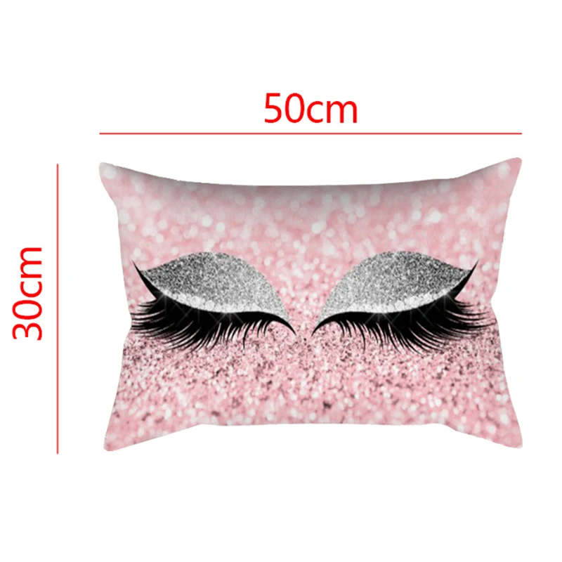 Personalized Eyelash Throw Pillowcase Lash Polyester Cushion Cover Home Decorative Pillow Cases Sofa Decor Pillow Cover