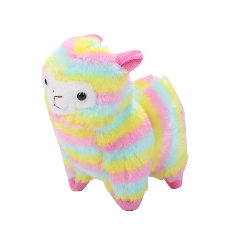＊アルパカさんのぬいぐるみ 飾っておくだけでも可愛い♡ 13センチメートルかわいい虹アルパカぬいぐるみペンダント人形
