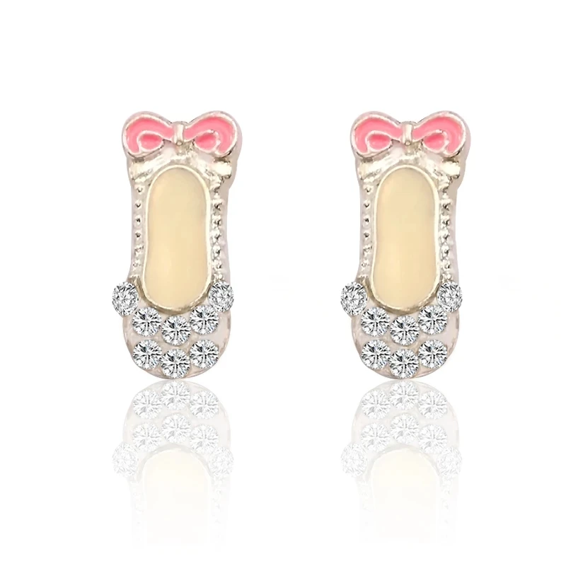 CuteCrystalBalletShoesStudEarringsforWomenDelicateRhinestones