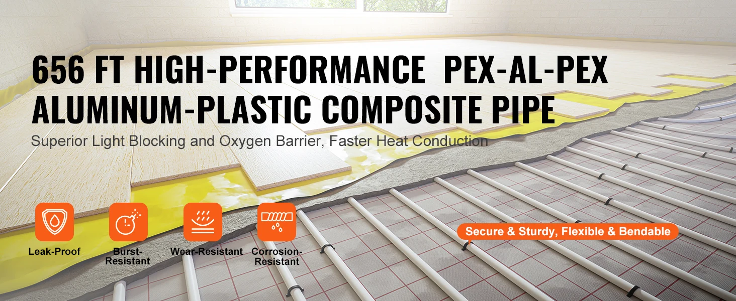 656 ft PEX-AL-PEX pipe coil