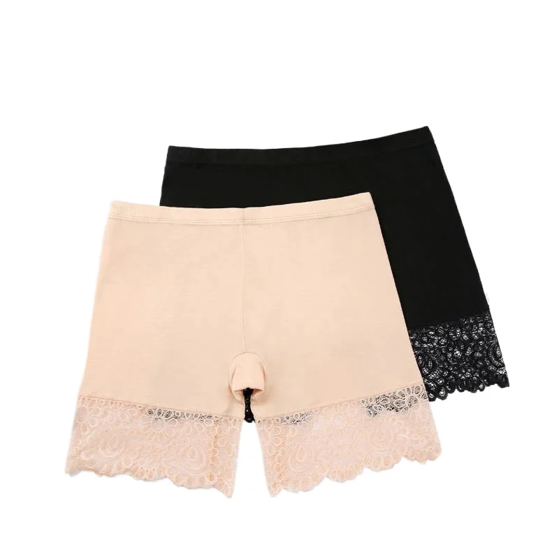 Women Lace Edge Shorts Underwear High Waist Seamless