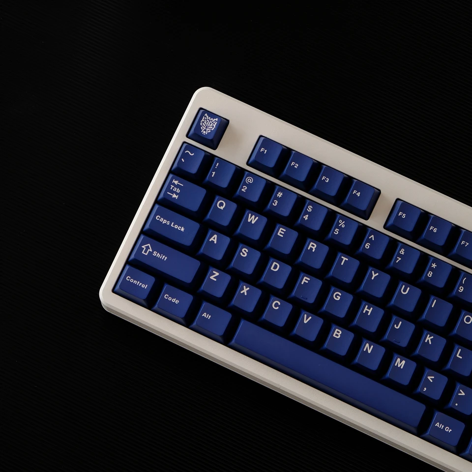 Custom Pbt Keycaps Dark Blue 114 Keys For Mechanical Keyboards_voghion.com