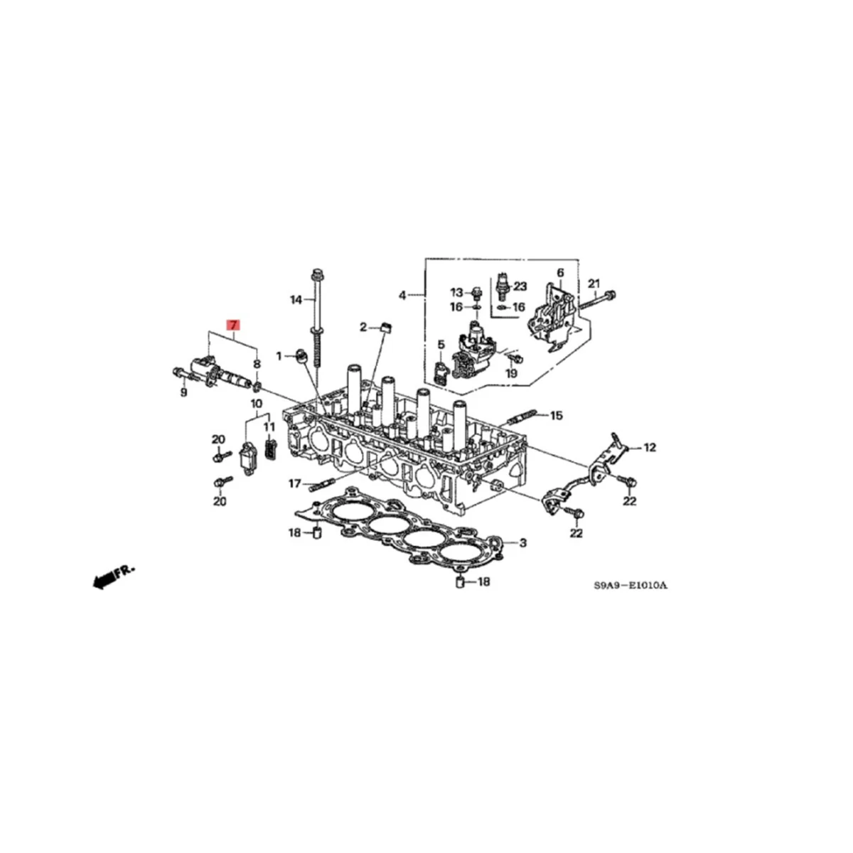 타이밍 솔레노이드 밸브, Accor Odyssey -V 2003-2015 오일 VVT 제어 밸브용, 15830-RBB-003, 5 개