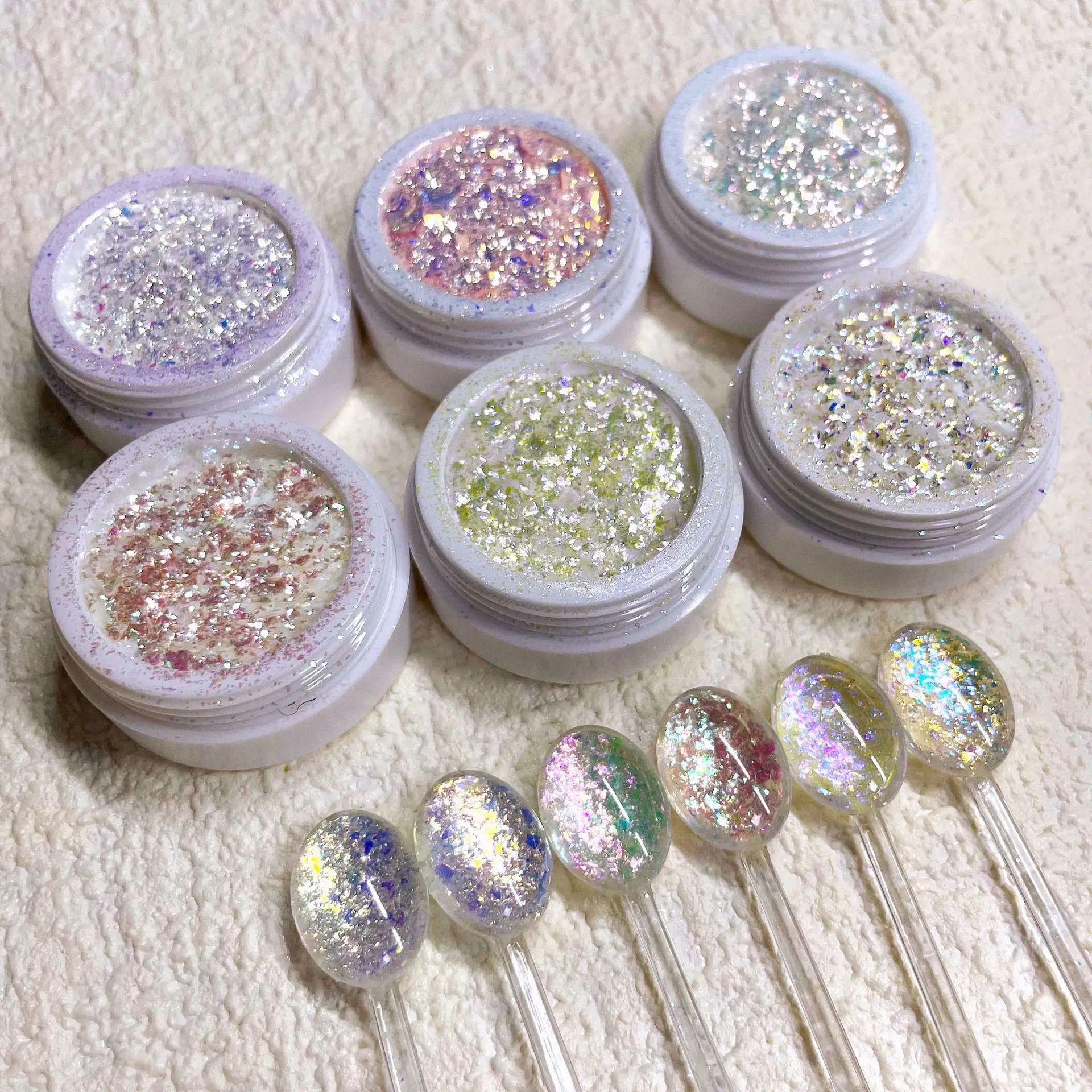 1Pc Nail Art Glitter Ultra-Sottile Chameleon Irregolare Opale In Polvere 3D Iridescente Aurora Shimmer Foil Flakes Per Polish Paillette