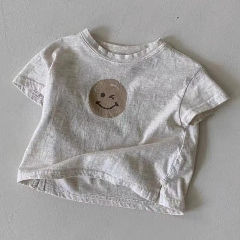 

2023 Summer New Baby Short Sleeve T Shirts Cute Cartoon Print Infant Toddler Loose Casual Top Tees Kids Breathable Clothing