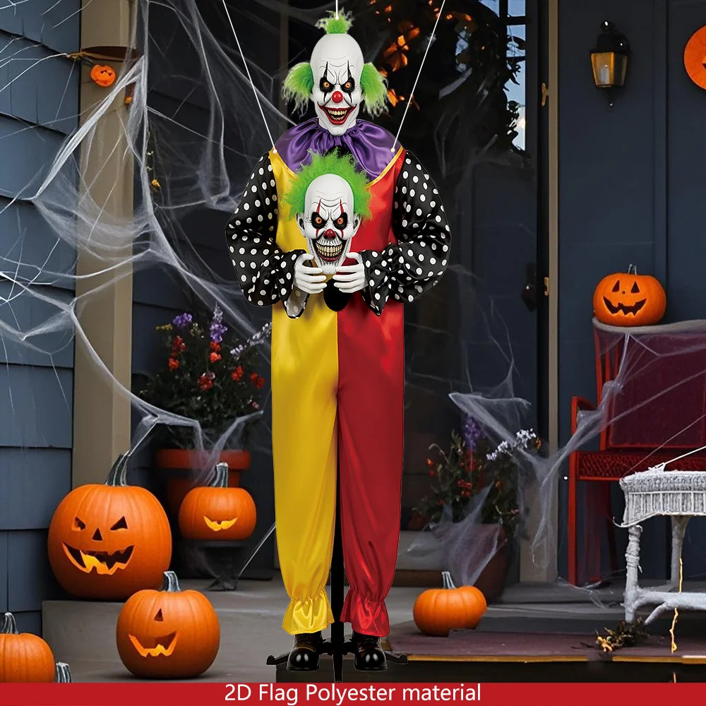 1 stücke 2D Halloween Horror Böse Joker Hängenden Hintergrund Tuch Halloween Terror Atmosphäre Indoor und Outdoor Dekoration Lieferungen