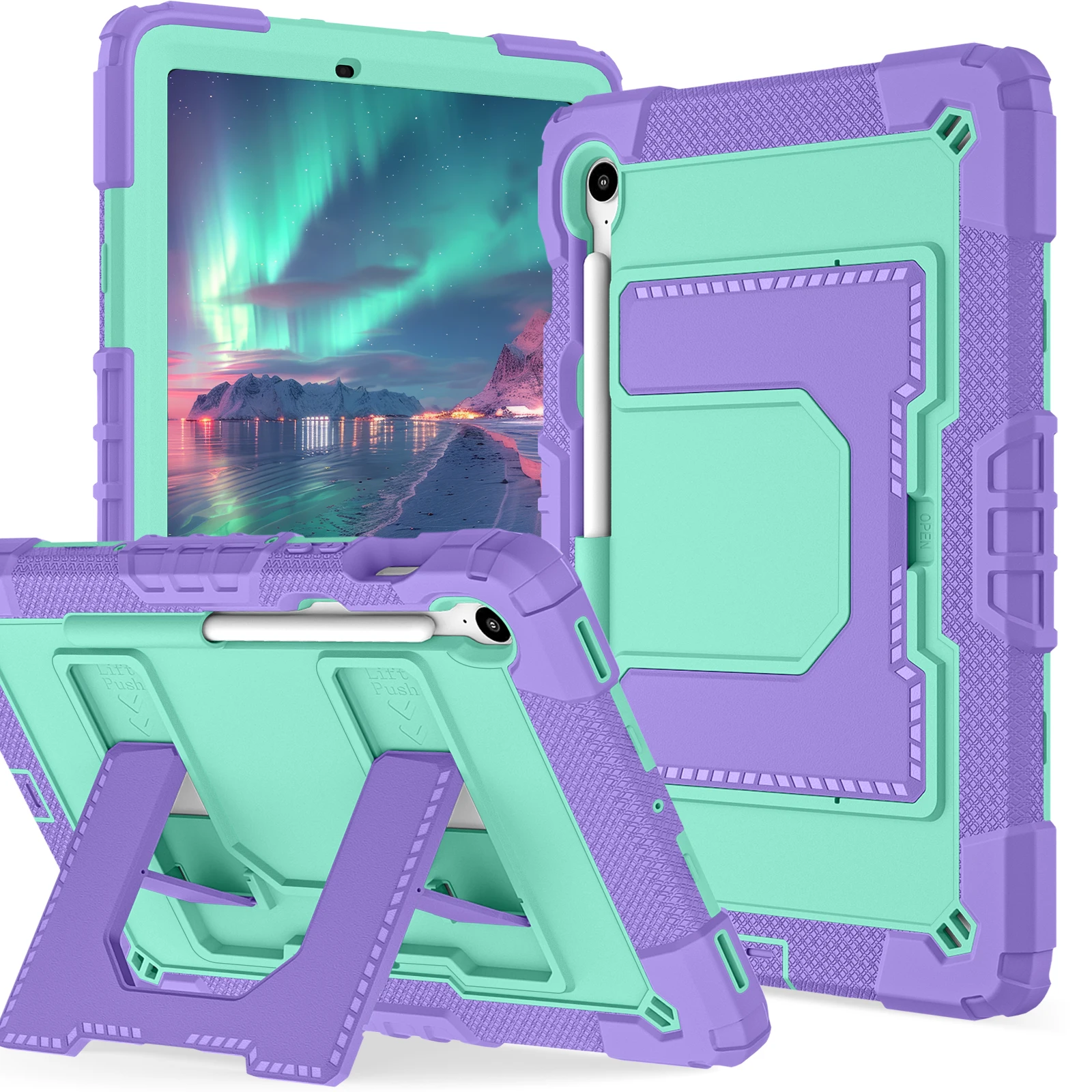 Heavy Duty Shockproof Stand Tablet Case with Thick Hard Cover