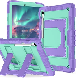Heavy Duty Shockproof Stand Tablet Case with Thick Hard Cover for Tab A11 8.7inch 2025 (Purple Mint)