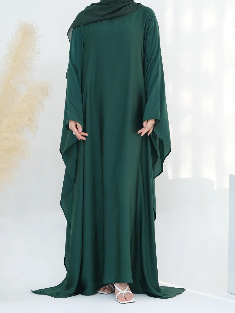 

Eid Muslim Dress for Women Bat Sleeve Vestidols Party Abaya Morocco Ramadan Lace-up Kaftan Islam Dubai Arab Long Robe Spring