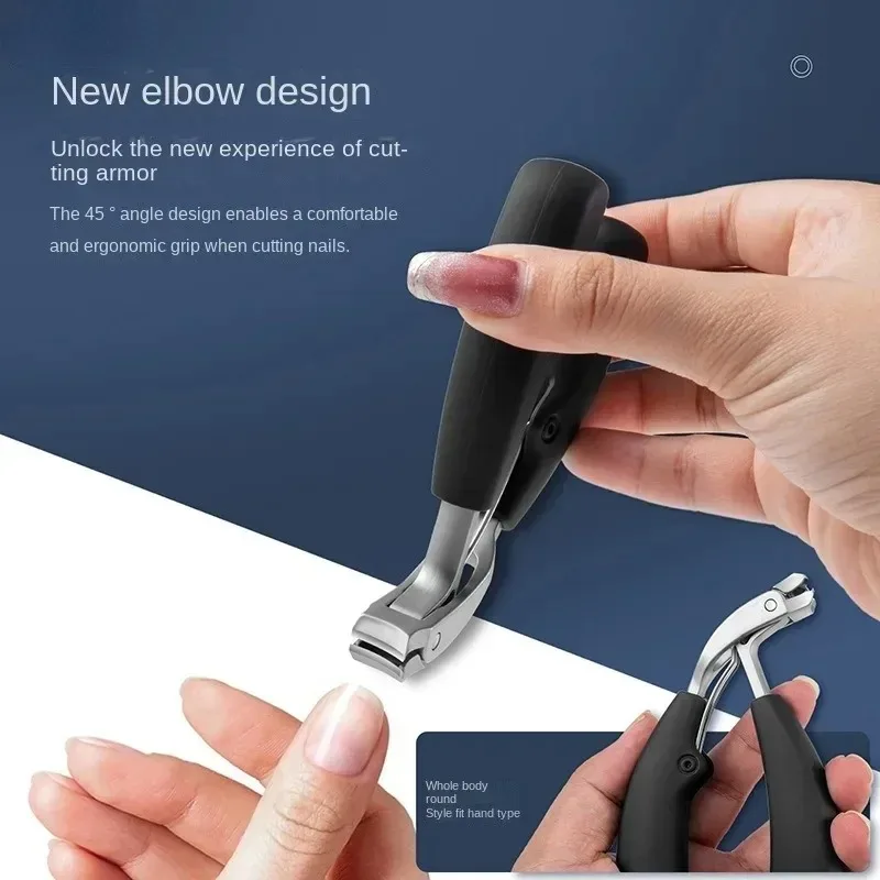 Nail clippers for elderly thick toenails Curved large opening three times anti-splash storage
