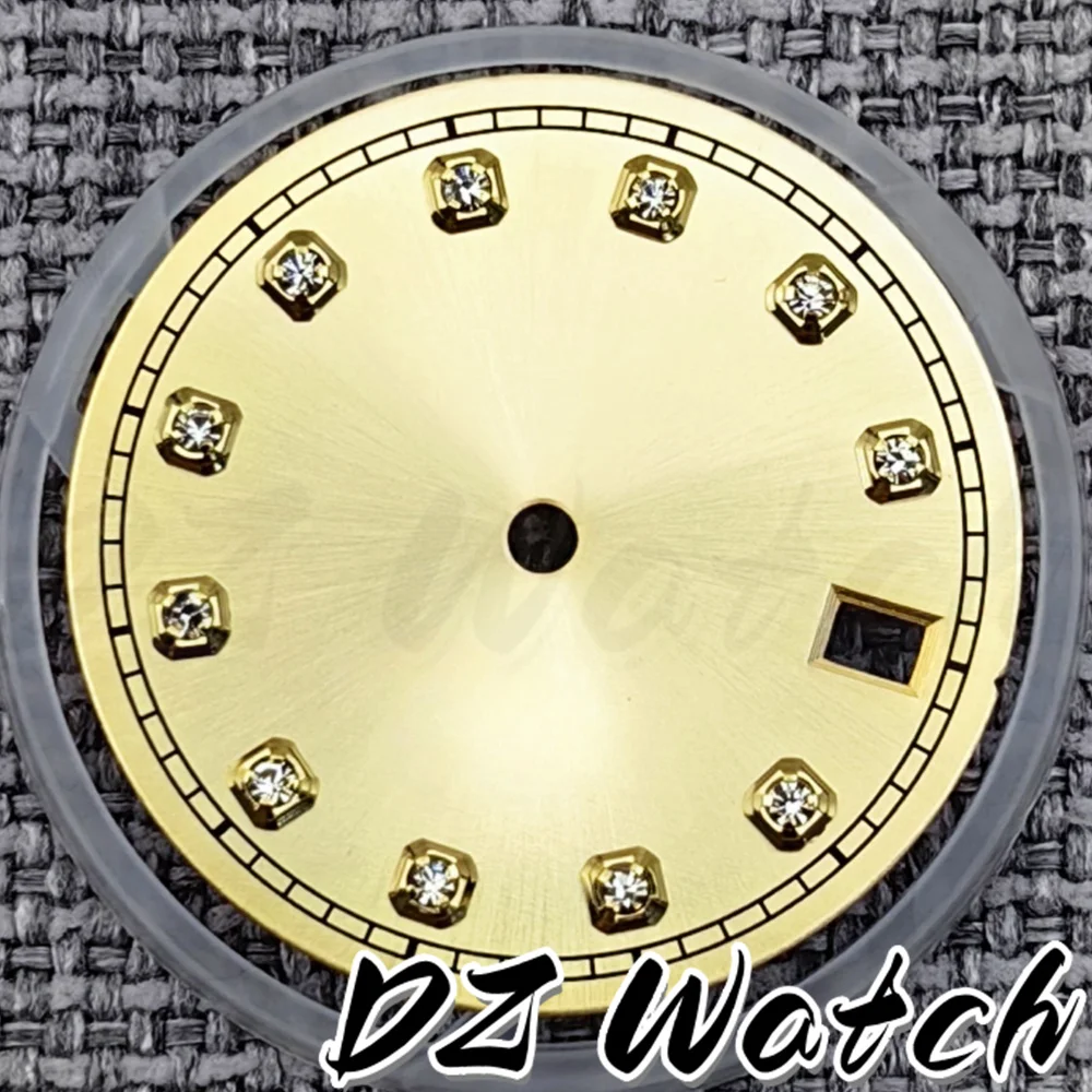 Sunburst Pink Gold Green Dial with Diamond Index and Date - Premium Automatic Watch Enhancement