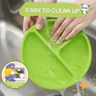 Best-Selling Silicone Children's Dinner Plate - Non-Slip, Separate Tableware & Baby Food Bowl - Perfect for Little Hands!