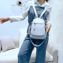 

College Student Backpack Large-capacity First Layer Cowhide All-match Single-shoulder Travel Backpack Bags for Women New