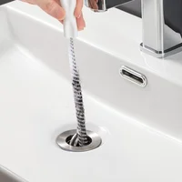 Brosse en nylon spirale anti-blocage, tuyau d'égout de cuisine, bande de dragage de cheveux, brosse d'évier de toilette, gadgets de cuisine 4
