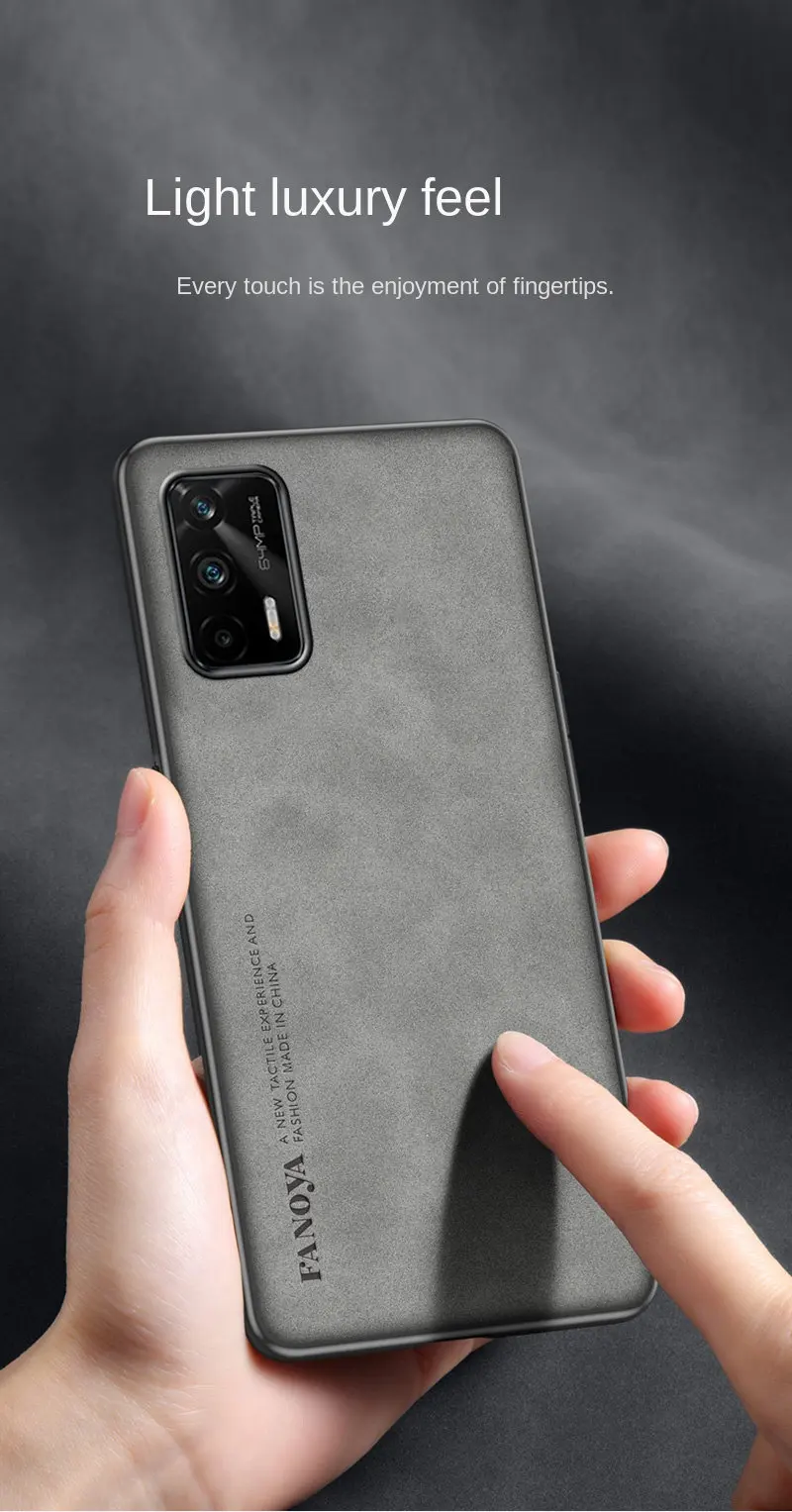 Realme GT RealmeGT RMX2202 Case PU Leather Skin Shockproof Hard Back Cover Matte Phone Case for Realme GT RealmeGT 5G RMX2202 5