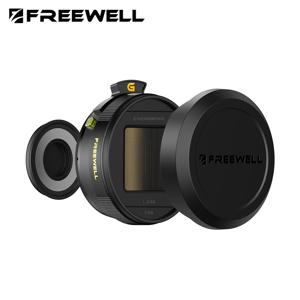 Steven Divish Pro Cine 1.33/1.55X Anamorphic 3 in 1 Lens,Vibrant Neutral,Gold an