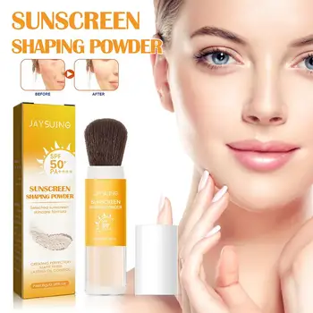 Waterproof Spf50 Sunscreen Loose Powder Sunblock Skin Protective Invisible Pore Solar Blocker Oil Control For Women Face Care
