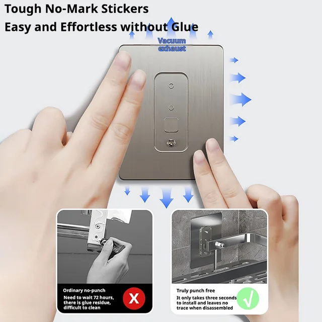 Non-Drilling Double Layer Towel Rack 4