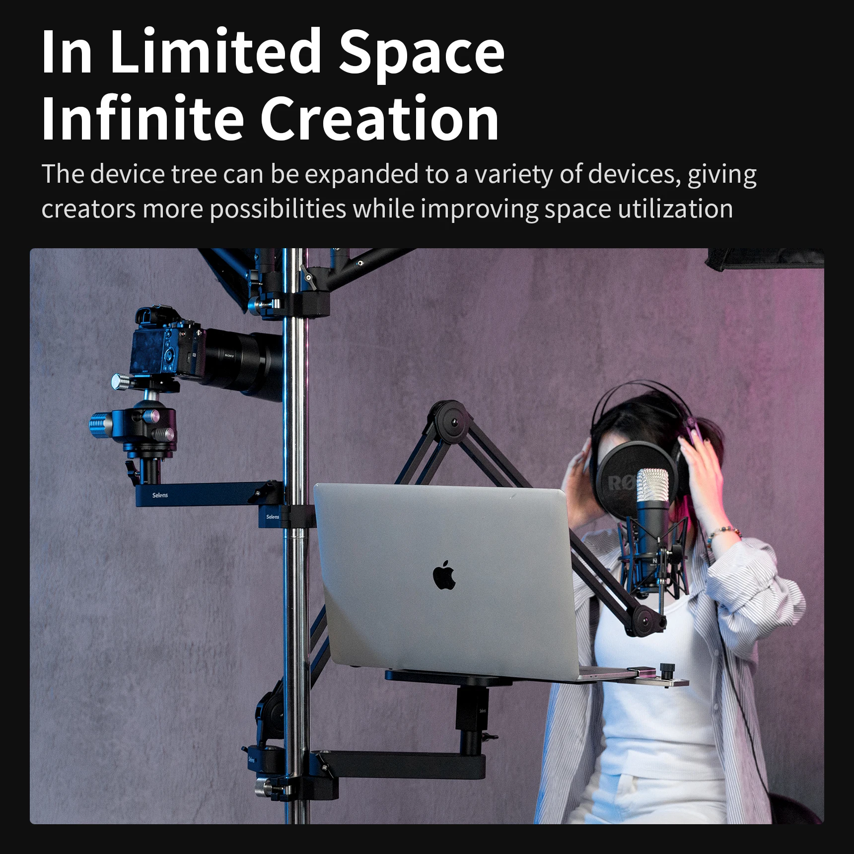 Selens Multifunctional Video Equipment Stand Build Exclusive Space Photography Bracket Photo Studio Kits Photography Accessories