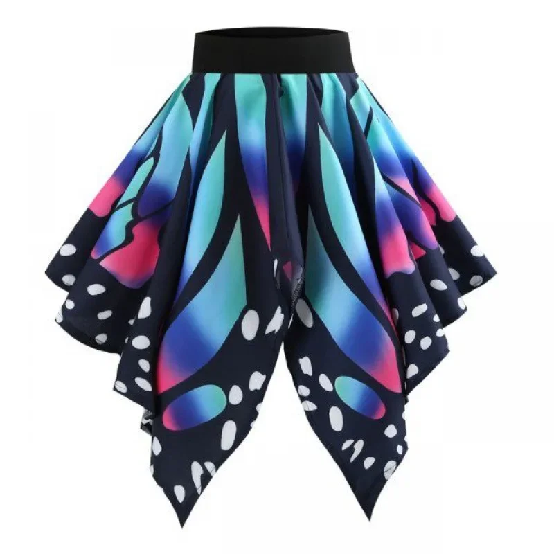 

Summer Women Skirt Harajuku 2024 Restoring Ancient Ways Print Temperament Butterfly Skirts Short Skirt Women Sweet