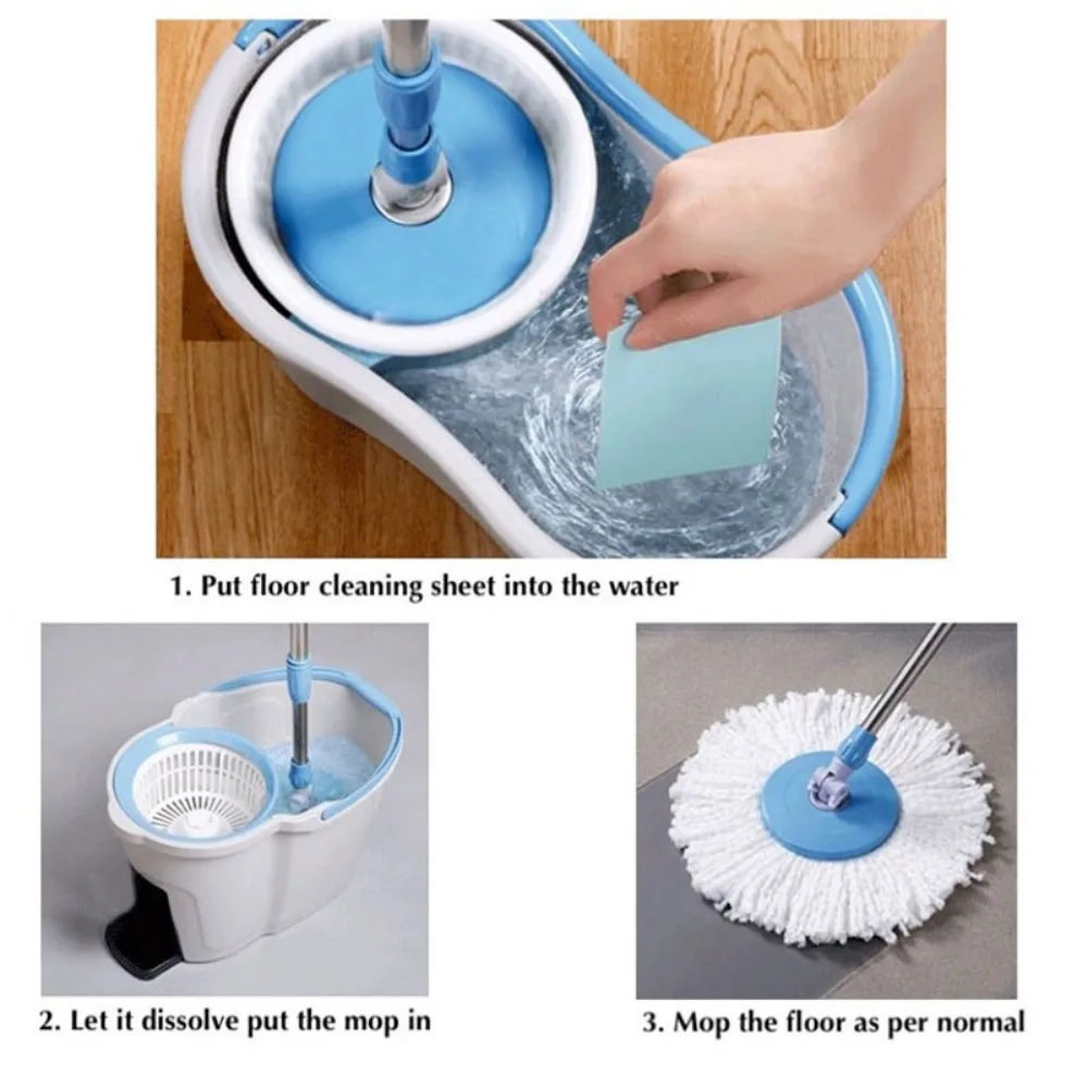 60PC Floor Cleaner Water-soluble Tablet Cleaner Bathroom Cleaner Floor Cleaning Sheet Toilet Deodorant Dirt Toilet Cleaning Tool 4