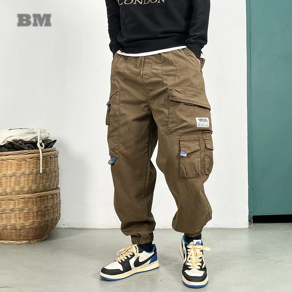 

Korean Fashion Cargo Pants For Men Clothing Harajuku Casual High Quality Baggy Pants Streetwear Trousers Japanese Joggers