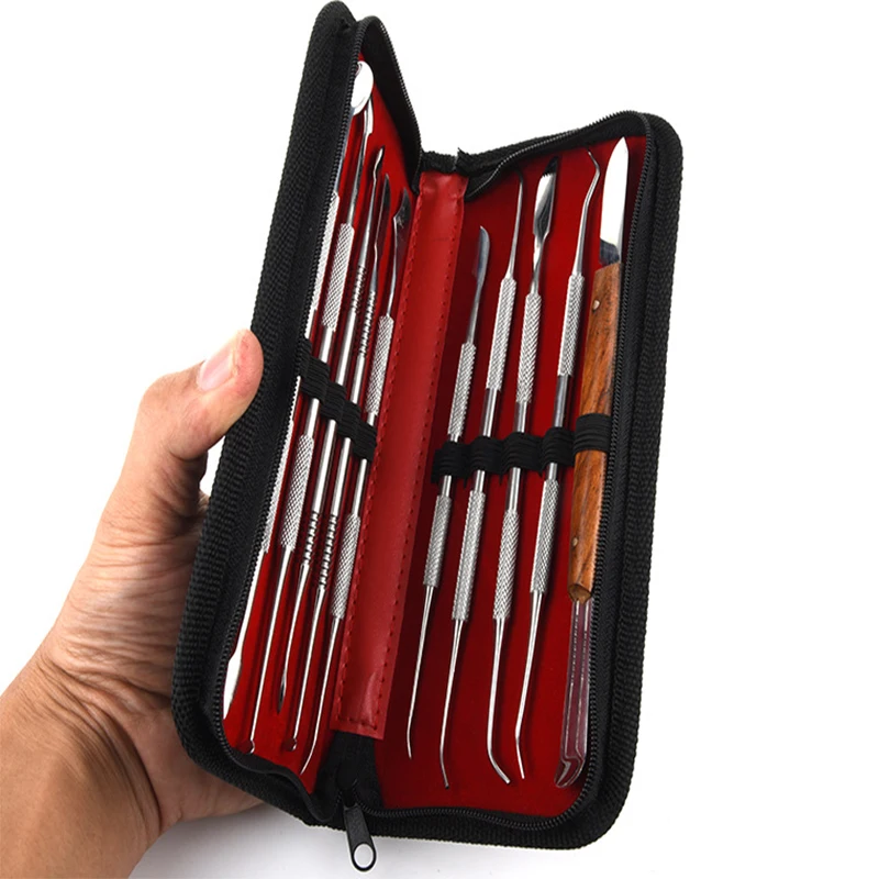 

10pcs Stainless Steel Candle Carving Knife Steel Accessories High Quality Carving Tool Set Combination Toolbox 420 Stainless