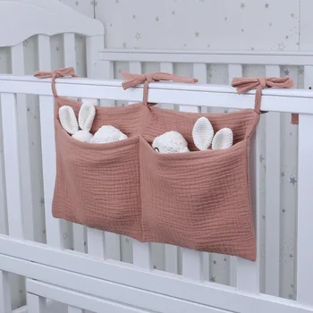 New Portable Baby Crib Storage Bag Multifunctional Newborn Bed Headboard Organizer For Kids Baby Bedding Diaper Bag 1