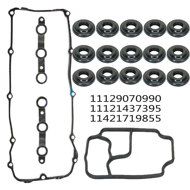 11129070990 Valve Cover Gasket Cylinder Head Gasket Oil Filter BMW E36 E46 E39 E38 E36 11121437395 11421719855 rubber gasket aluminum gasket kits