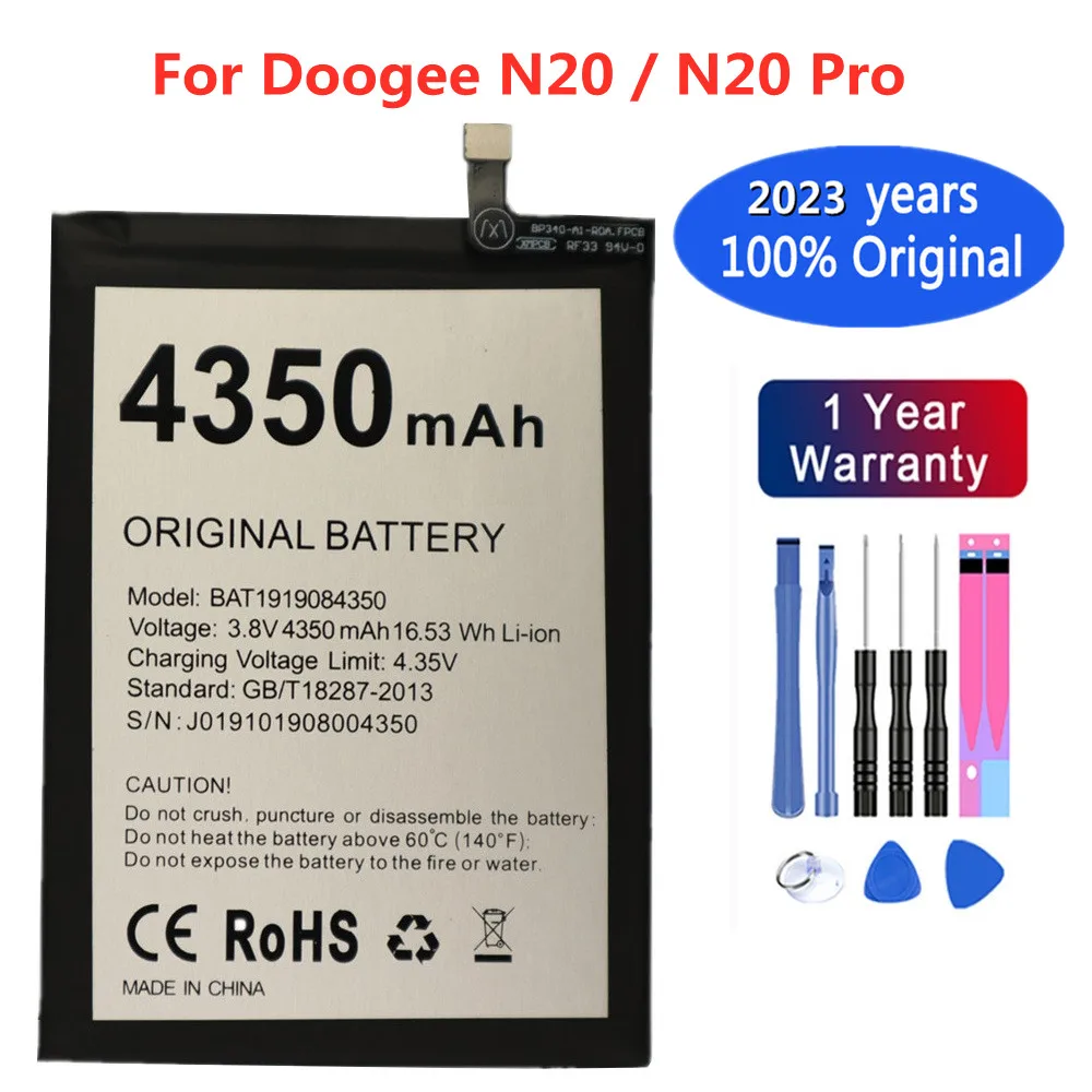 

Аккумулятор BAT1919084350 Для DOOGEE N20 N20Pro N20 Pro, 2023 мАч