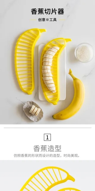 Creative Kitchen Gadgets PP Banana Divider Slicer Fruit Salad Slitter Banana  Slicer Kitchen Gadgets And Accessories - AliExpress